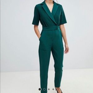 Emerald green - tuxedo jumpsuit